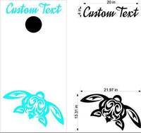 Turtle Cornhole Board Decals Stickers Both Boards