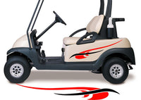 Two Color Golf Cart Decals Accessories Go Kart Stickers Side by Side Graphics GCA1228