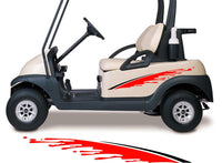 Two Color Golf Cart Decals Accessories Go Kart Stickers Side by Side Graphics GCA1256