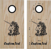 Unicorn Fantasy Cornhole Board Decals - Colorful Stickers for Outdoor Games