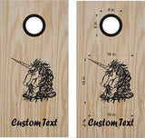 Unicorn Fantasy Cornhole Board Decals - Colorful Stickers for Outdoor Games