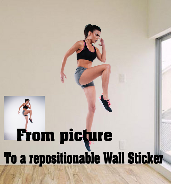 Sports Athlete Die Cut Wall Sticker Decals Large Reusable