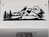 Wolf Mountains RV Camper Decal Sticker - Scenic Trailer Replacement Art CT18