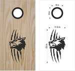 Wolf-Themed Cornhole Board Decals and Stickers for Game Room Decor