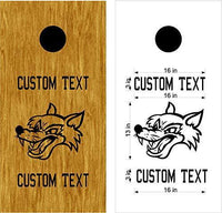 Wolves Sports Team Cornhole Board Decals  Stickers - Set for Both Boards