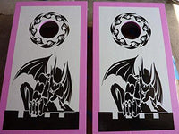 Wolves Mascot Sports Team Cornhole Board Decals Stickers Enough Both Boards