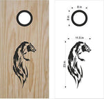 Wolves Cornhole Board Stickers - Wolf Department Decals for Game Design