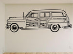 Woody Wagon Car Wall Decal- Auto Murals- Man Cave Garage Signs