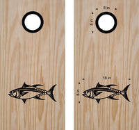 hunting fishing cornhole decal