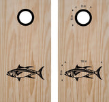 hunting fishing cornhole decal