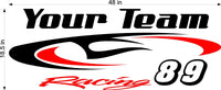 Personalized Vinyl Decal for Racing Team Name - Custom Trailer Sticker