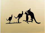 Kangaroo Wall Decals - Safari Mural Vinyl Stickers for Nursery Decor